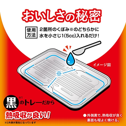 おいしさの秘密 熱吸収のよい黒トレー