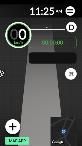 スマホのアプリ画面~FCV走行計測アプリ