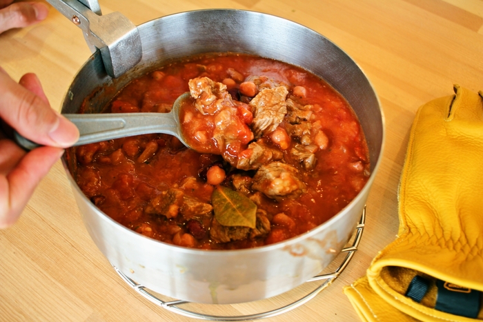 こだわり料理(インゲン豆と牛肉トマト煮)