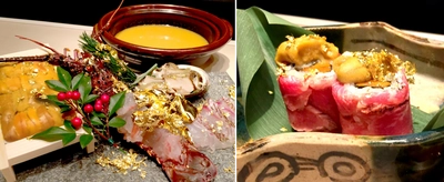 【銀座和食 紬 TSUMUGI】　 金まみれ！新春は＜金＞づくし和定食コースで景気づけ！ インスタ映え必至「金の海鮮うにしゃぶ」、 かつべ牛「金のう肉寿司」、「金雑炊」。 2018年1月15日～1月31日(1日10名様限定)
