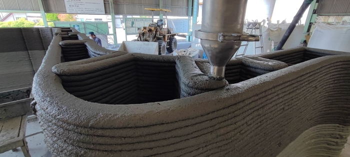 3Dプリンターの出力の様子