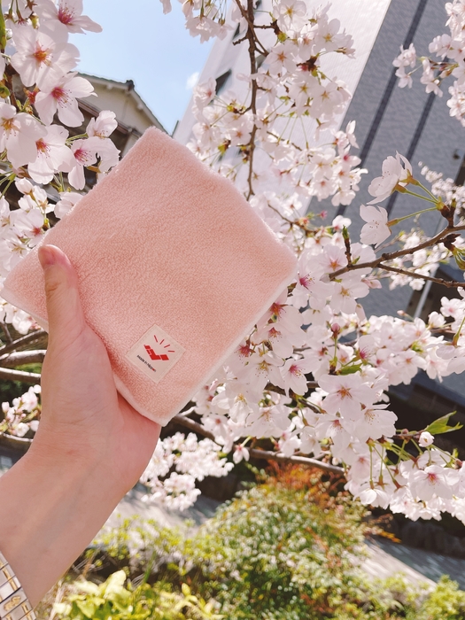 東京の桜染めタオルハンカチ
