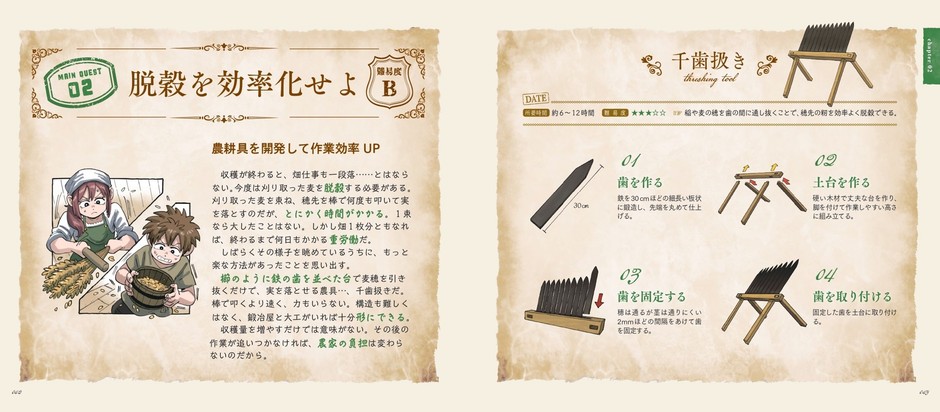 脱穀を効率化せよ