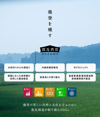 能登を醸す数馬酒造、持続的な開発目標SDGsへの 取り組みを強化し、地域での協業や雇用創出を積極的に展開