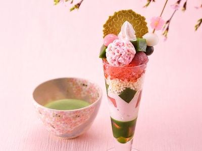 さくら抹茶パフェ