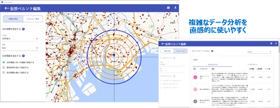 【仮想ペルソナ分析機能が、特許第6943436号取得】 UIを刷新し、ユーザビリティと多彩な機能を両立　 ベンチマークする店舗との顧客ペルソナの比較も可能に