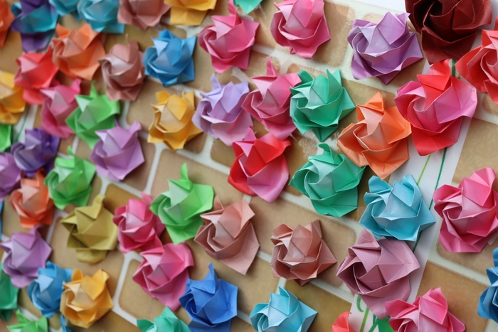 バラの折り紙に挑戦!