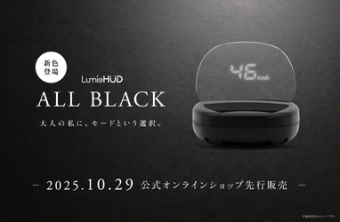 後付けヘッドアップディスプレイ 「LumieHUD(ルミエハッド)」に新色を追加！ 公式オンラインショップにて10月29日(水)に先行販売開始