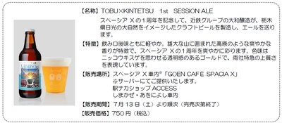― 東武鉄道×近畿日本鉄道 東西エリアの 連携施策 第３弾 ―  両社の特急等で「スペーシアX」1周年 記念コラボビールを発売します！