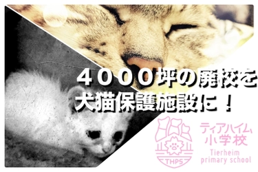 日本初！廃校(敷地面積4,000坪)をリノベーションした 「犬猫保護シェルター」プロジェクト開始