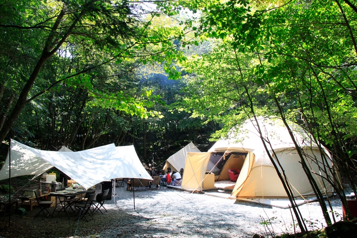 富士の樹海でカジュアルにキャンプ「CAMP AKAIKE」