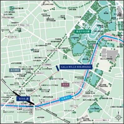 氷川台駅周辺図