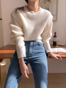 【OTONA韓国】ホワイトデザインニット