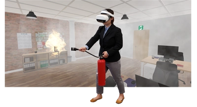 【日本初】 スタンドアロン型VRゴーグルを用いた消火訓練システム 「VR消火訓練シミュレータNeo」を販売開始　 ～VR空間内を歩いて、訓練用消火器で消火訓練～