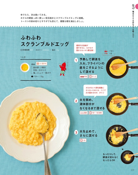 「ふわふわスクランブルドエッグ」(『ゆる自炊BOOK』より)