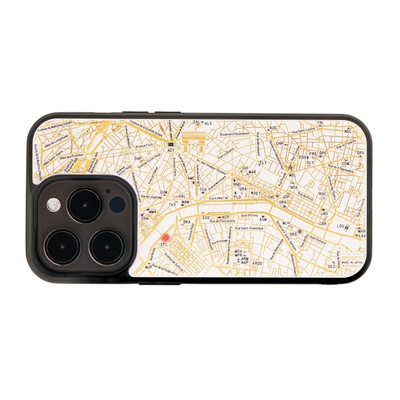 FLASH Paris回路地図 iPhone 15 Proケース 白