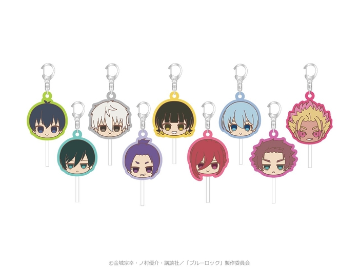 トレーディングおかおラバーストラップ<ブルーロック> 各825円(税込)