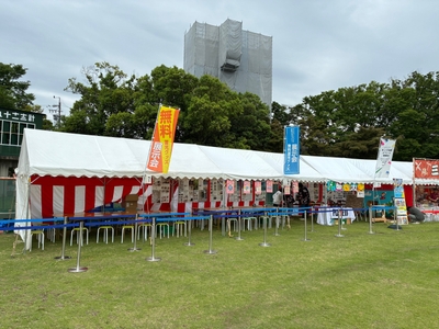 昨年のおいでん祭の出展テント