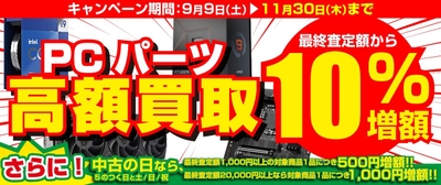 PCパーツ をお得に売るチャンス!「PCパーツ 高額買取キャンペーン」