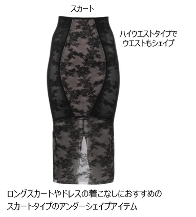 ロングスカートやドレスの着こなしにおすすめのスカートタイプのアンダーシェイプアイテム