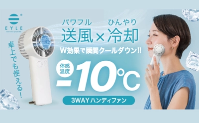 【体感温度 マイナス10℃】夏を乗り切れ！瞬間冷却プレート付きのハンディファンが登場