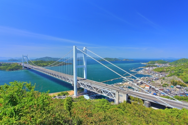 鷲羽山からみた瀬戸大橋