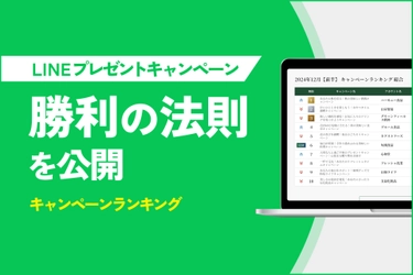 【マーケター必見】 LINEプレゼントキャンペーン“勝利の法則”を公開　 キャンペーンの成功要因を可視化するマーケティング支援サービス 『キャンペーンランキング』をリリース