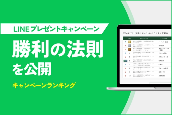 【マーケター必見】 LINEプレゼントキャンペーン“勝利の法則”を公開　 キャンペーンの成功要因を可視化するマーケティング支援サービス 『キャンペーンランキング』をリリース