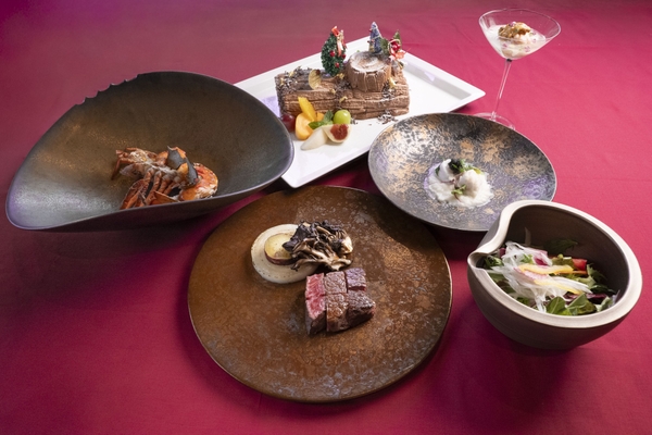 ▲淡路島の冬の旬食材を使用した『鉄板焼きコース』