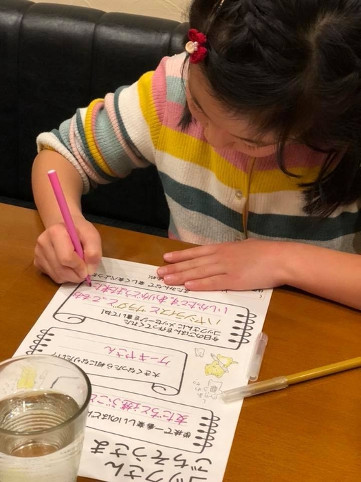 「ごちそうさま!」の後はアンケートを記入