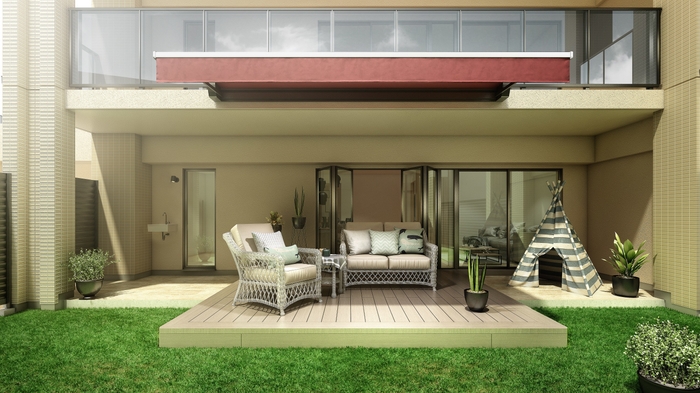 ヴェレーナグラン菊名の杜　オープンエアリビング完成予想CG