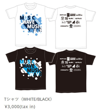 ・Tシャツ（WHITE／BLACK） ¥3,000(tax in)