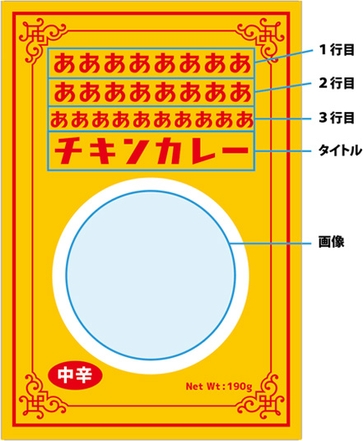 チキンカレーの入力箇所