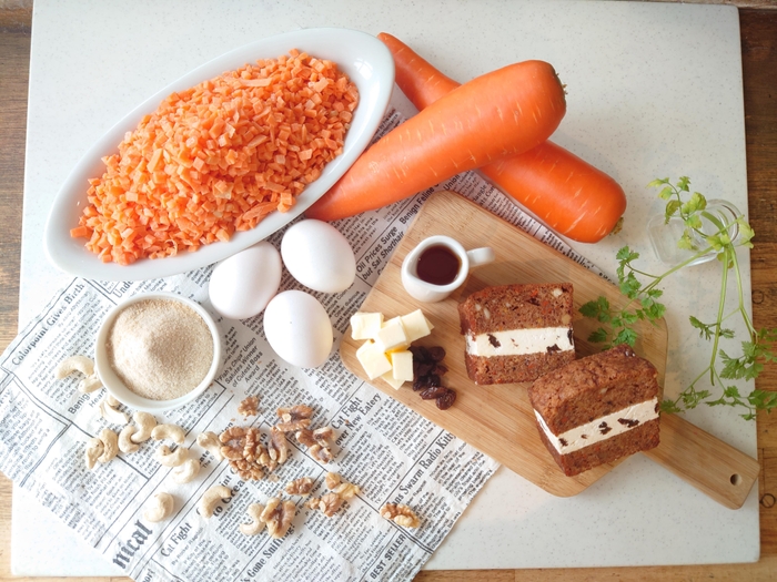 プレミアムキャロット&ピスタチオケーキ 素材