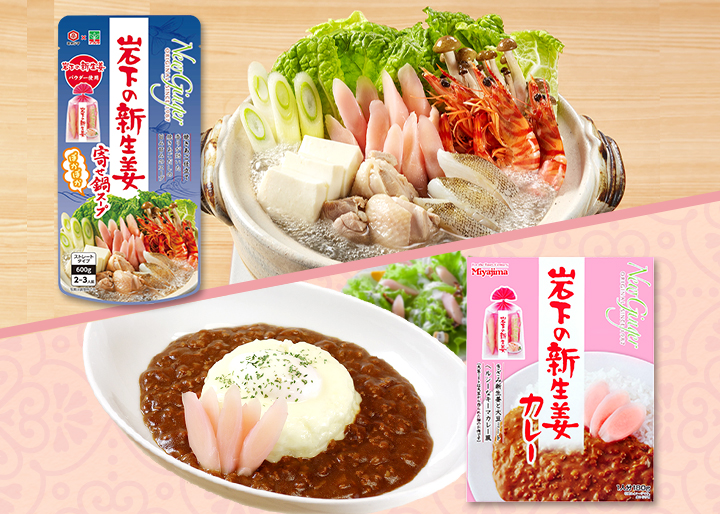 【8月23日発売】栃木の魅力がギュッと詰まったコラボ!宮島醤油×岩下食品『岩下の新生姜寄せ鍋スープ焼きあご仕立て』『岩下の新生姜カレー』