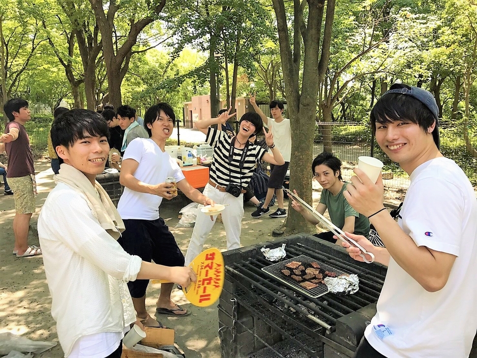 公園でBBQ