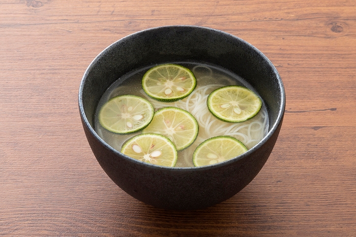 牛だしの酢橘 さっぱりソーメン