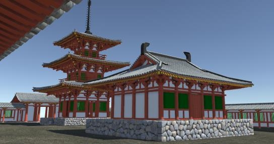 河内寺のVRによる再現