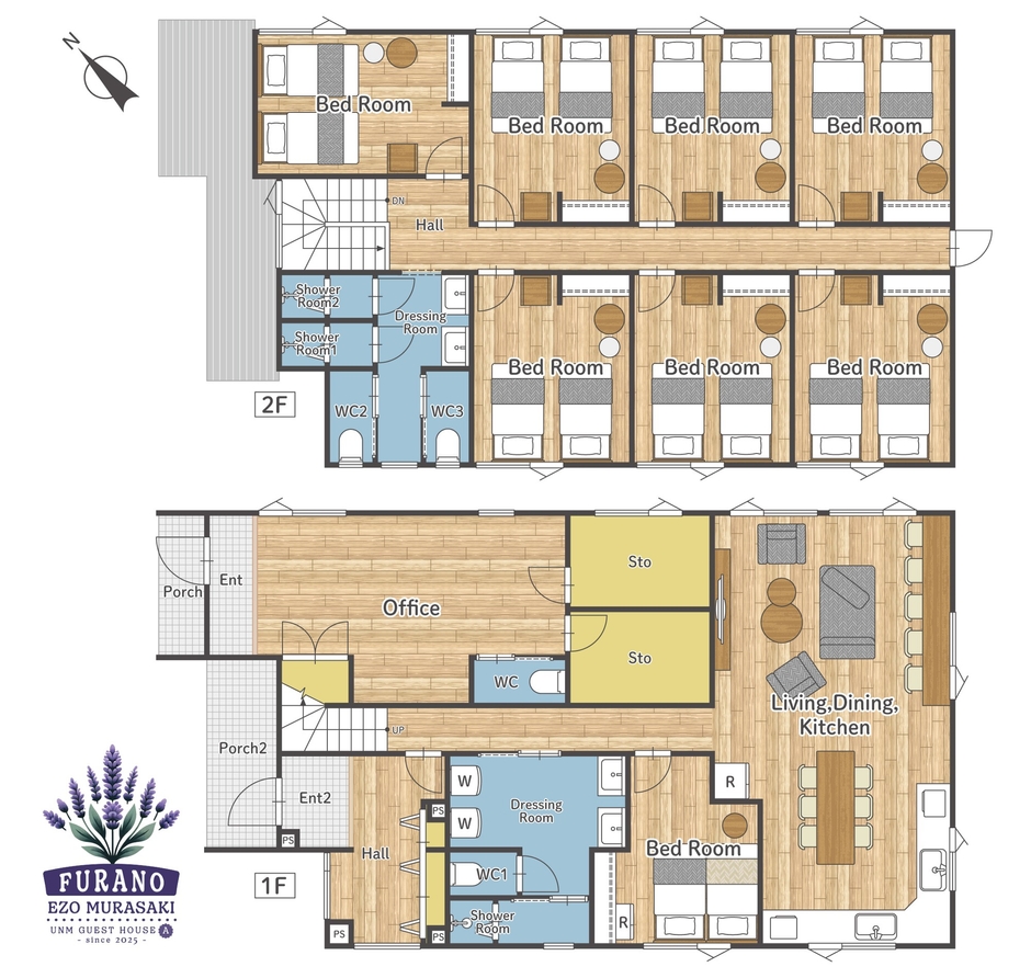 丸々一軒家を貸切り!充実の室内設備