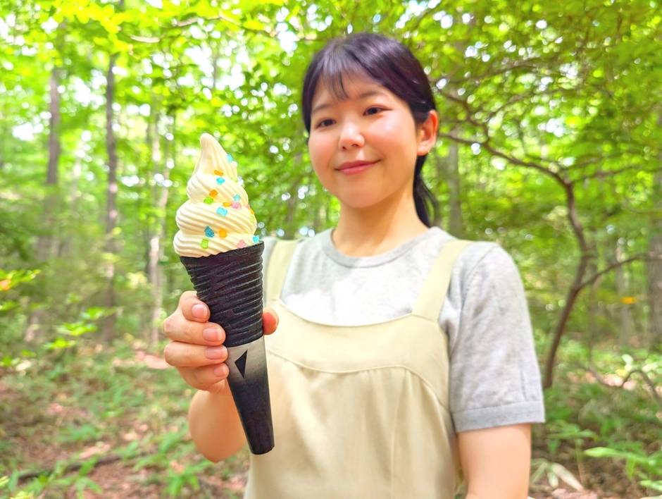 ◆那須高原“しろくろみるく”ソフトクリーム　600円(税込)