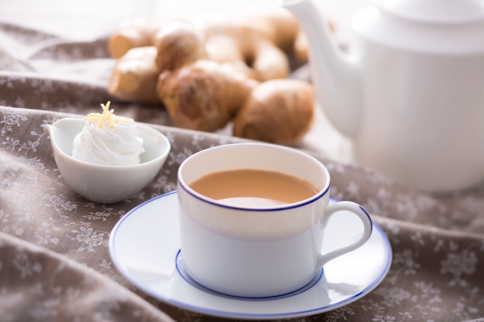 ティーラウンジ ベルクール 丹波産生姜のミルクティー