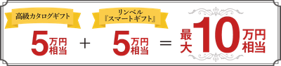 カタログギフト最大10万円相当