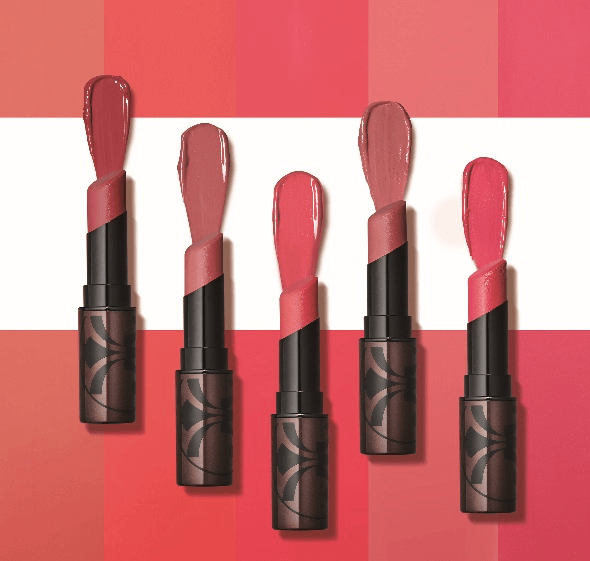 「フィネティア リップスティックMTB」 (左からローズ、コーラル、 ピンク、ピンクベージュ、ピーチ)