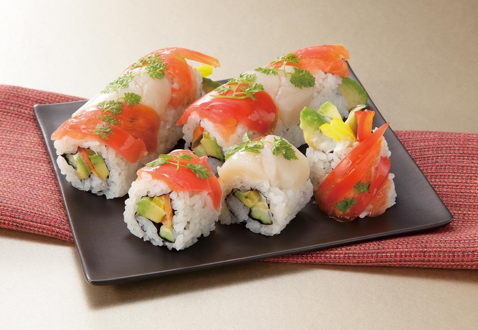 『味燈守卓』トマトと帆立ROLL