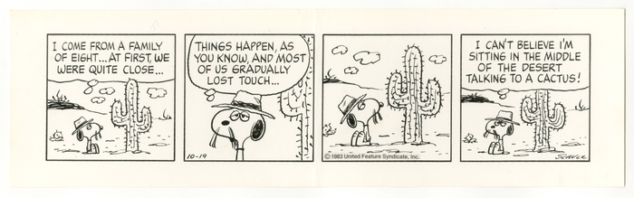 「ピーナッツ」原画 1983年10月19日