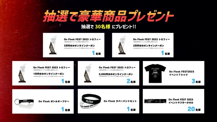 豪華賞品ラインナップ