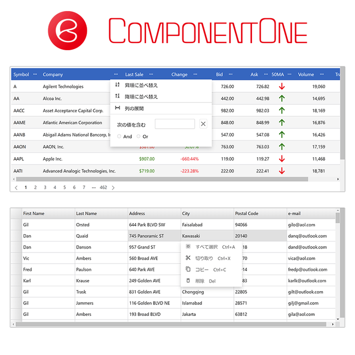 ComponentOne 2022J v2リリース