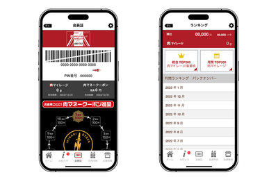 図2 会員証/ランキングの画面ショット