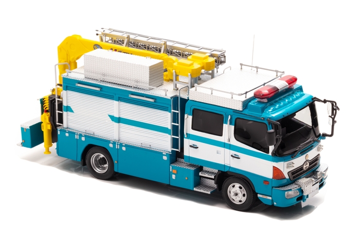 右前:1/43 日野 レンジャー 2011 警察本部警備部機動隊レスキュー車両