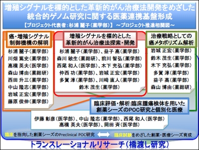 増殖シグナルを標的とした革新的がん治療法開発をめざした統合的ゲノム研究に関する医薬連携基盤形成